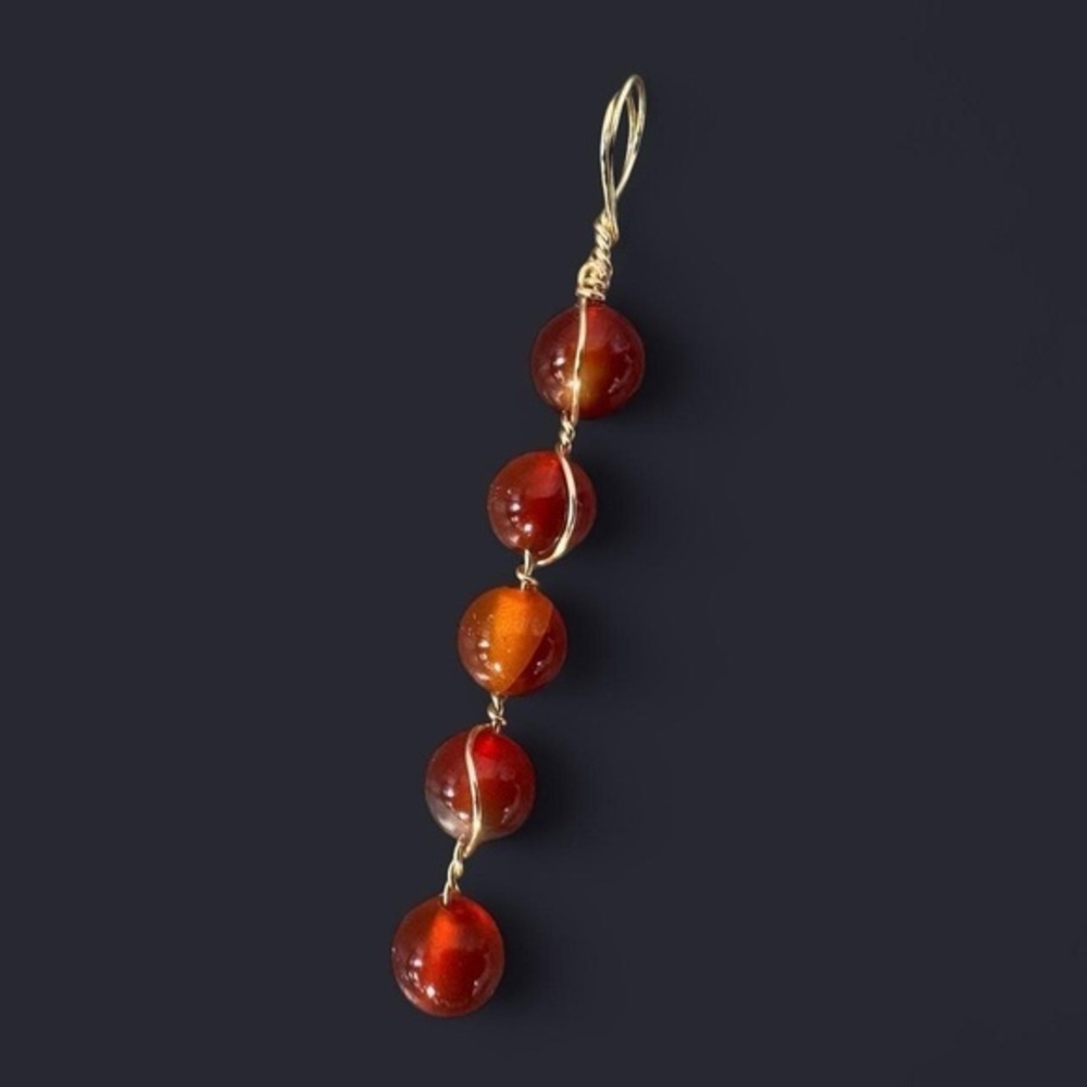 Carnelian Agate Wire Wrapped Pendant